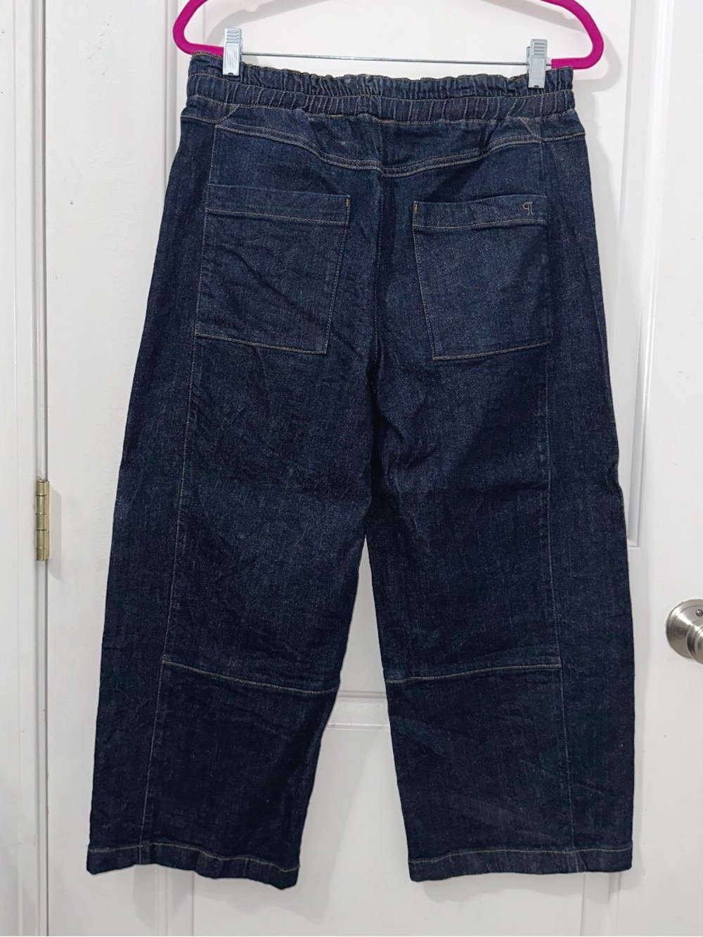 Pilcro Izzie Relaxed Pull On Barrel Jeans Medium Petite - Picture 4 of 6